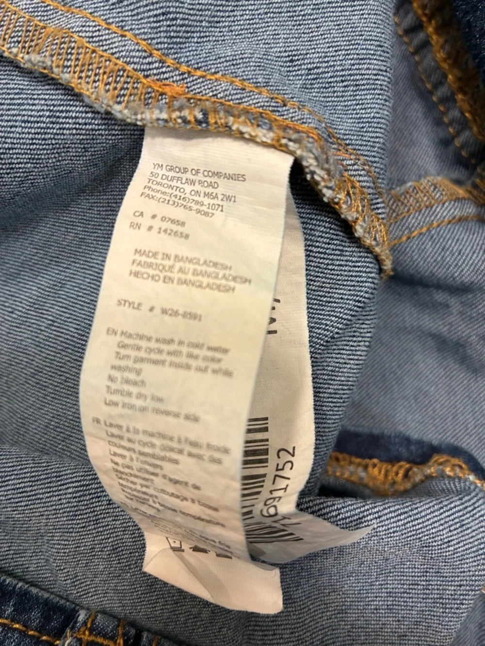 Refuge Denim Cargo Mini Skort in Dark Blue Wash Size Medium - Picture 6 of 6
